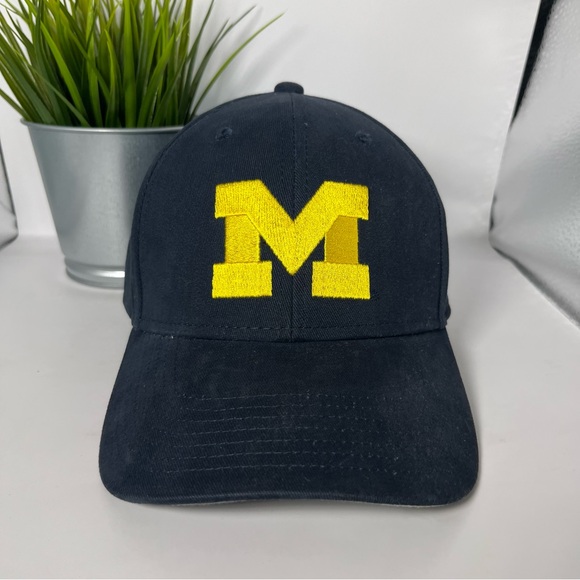 Other - Michigan Wolverines Kids Adjustable Cap Navy Blue with Yellow Embroidered M